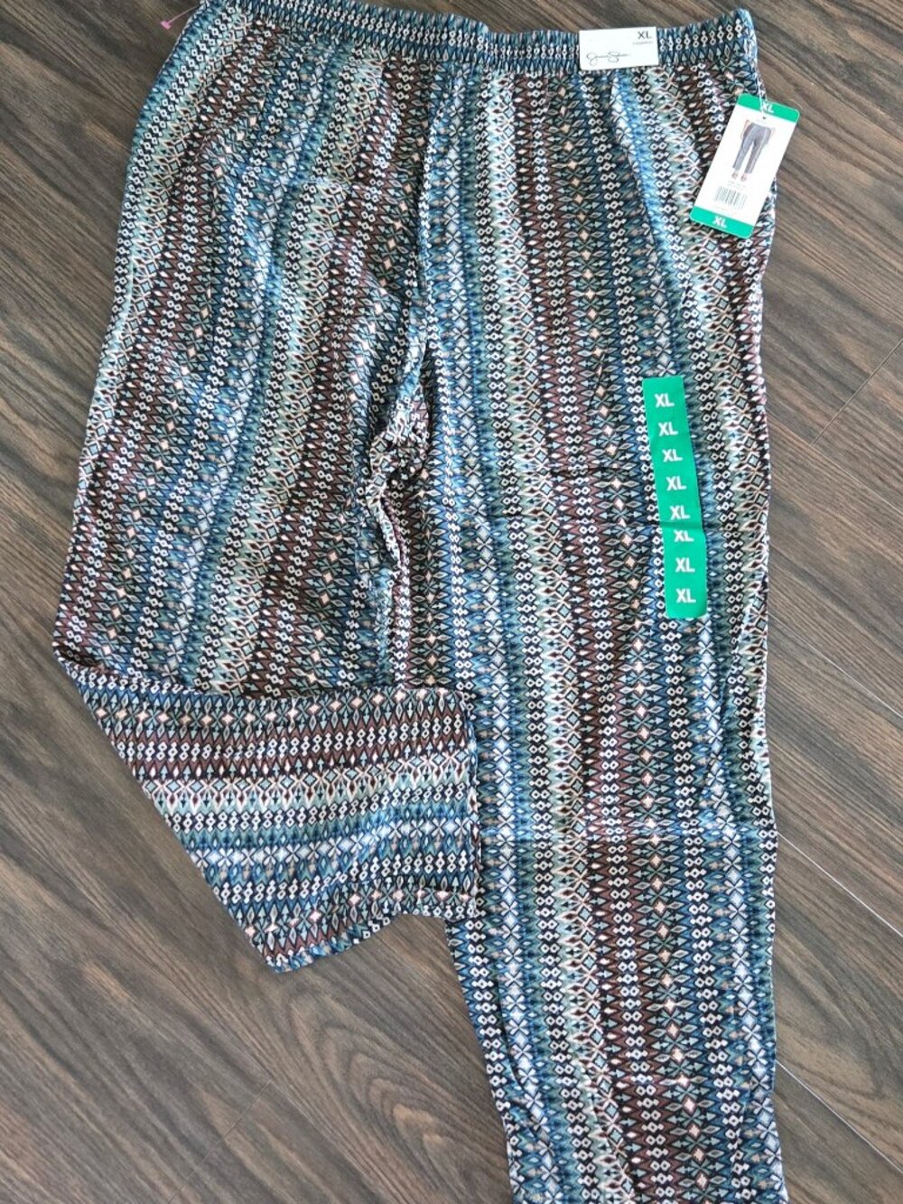 JESSICA SIMPSON 70s/Hippie Boho Style Geometric Patterned Pants NWT/SIZE XL
